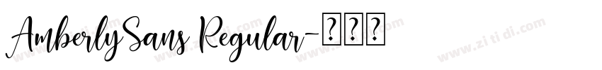 AmberlySans Regular字体转换